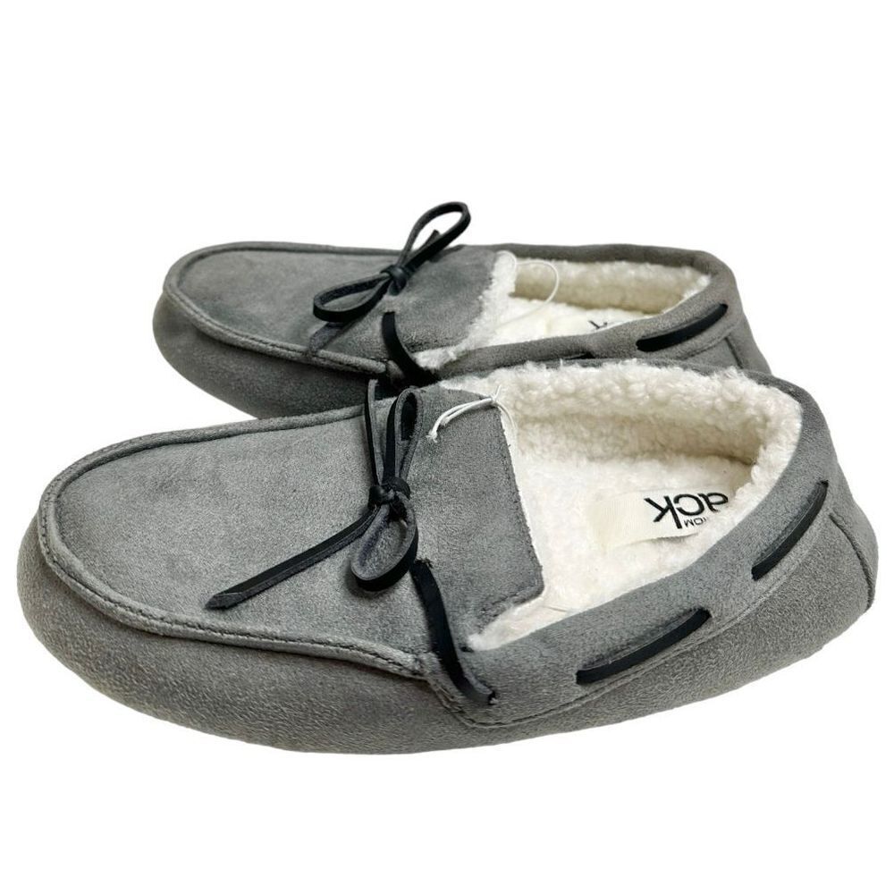 Nordstrom Rack Slippers Womens Size Small Faux Fur Gray Slip On Style‎